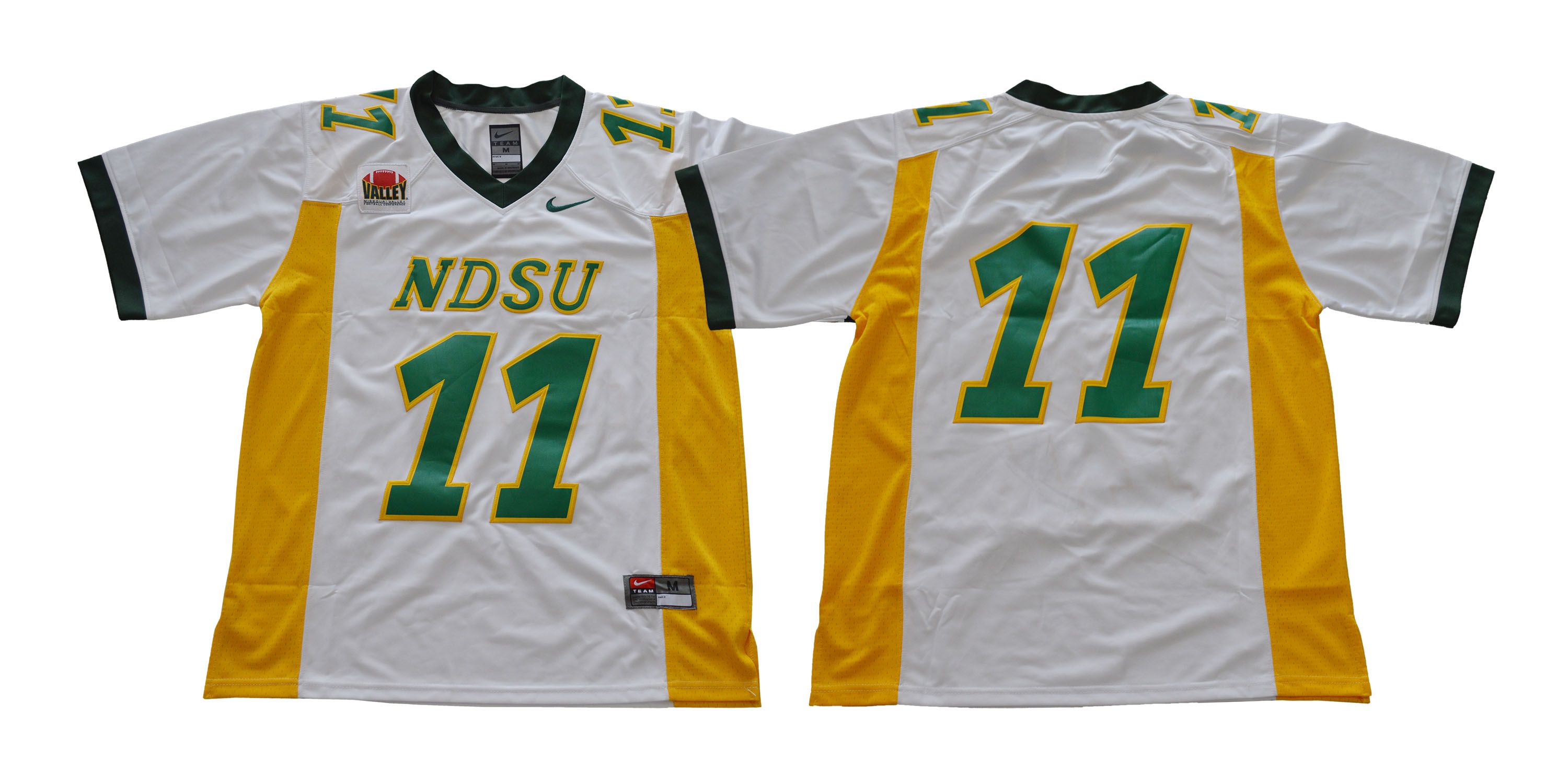 Men NDSU North Dakota State Bison #11 Wentz White NCAA Jerseys->->NCAA Jersey
